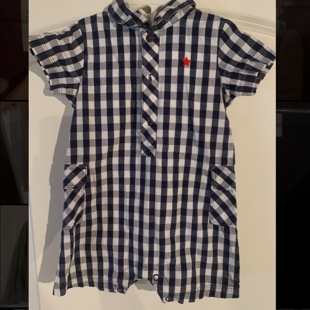Navy and white plad boy’s Jumper